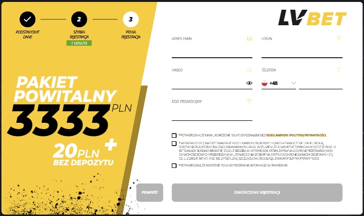 lvbet rejestracja krok 3