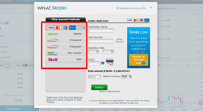 trade com płatności trade com płatności