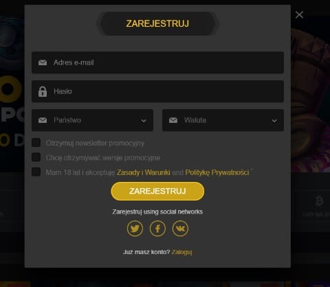 Golden Star_rejestracja