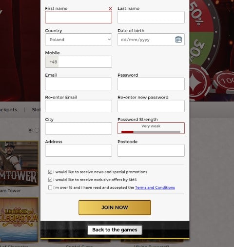 Unique Casino rejestracja