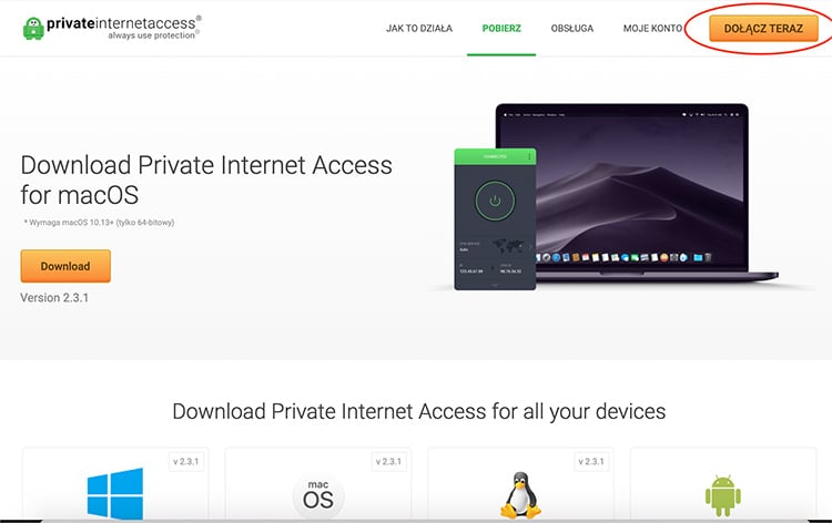 jak zainstalować private internet access?
