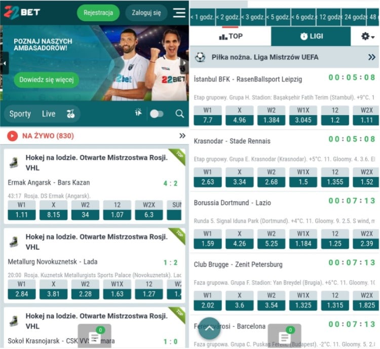 22Bet-Sports-mobile mobilne 22Bet